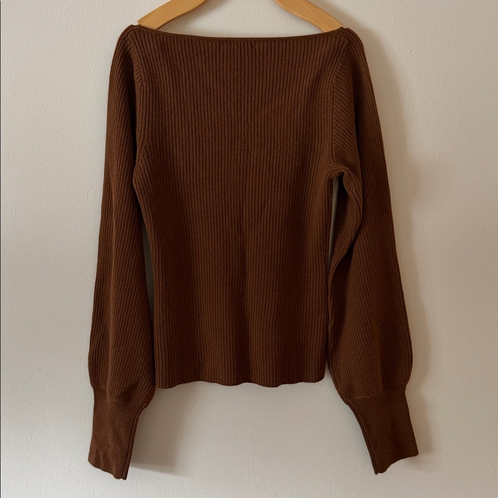 Reformation Hart Cashmere Sweater in Cinnamon Size L - Picture 5 of 6
